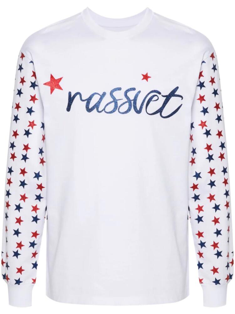 RASSVET logo-print cotton T-shirt - White Cover