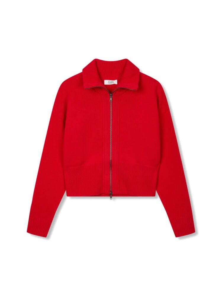 STUDIO TOMBOY high-neck zip-up cardigan - Red Cover