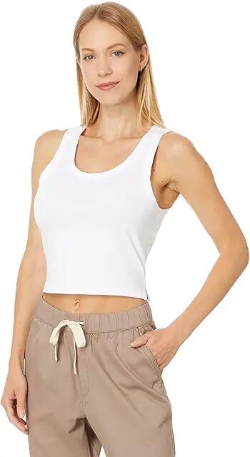 PACT Cool Stretch Fitted Lounge Tank (White) Women's Pajama Cover