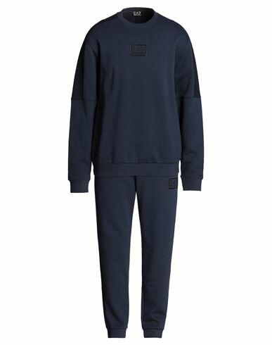 Ea7 Man Tracksuit Navy blue Cotton, Polyester, Elastane Cover