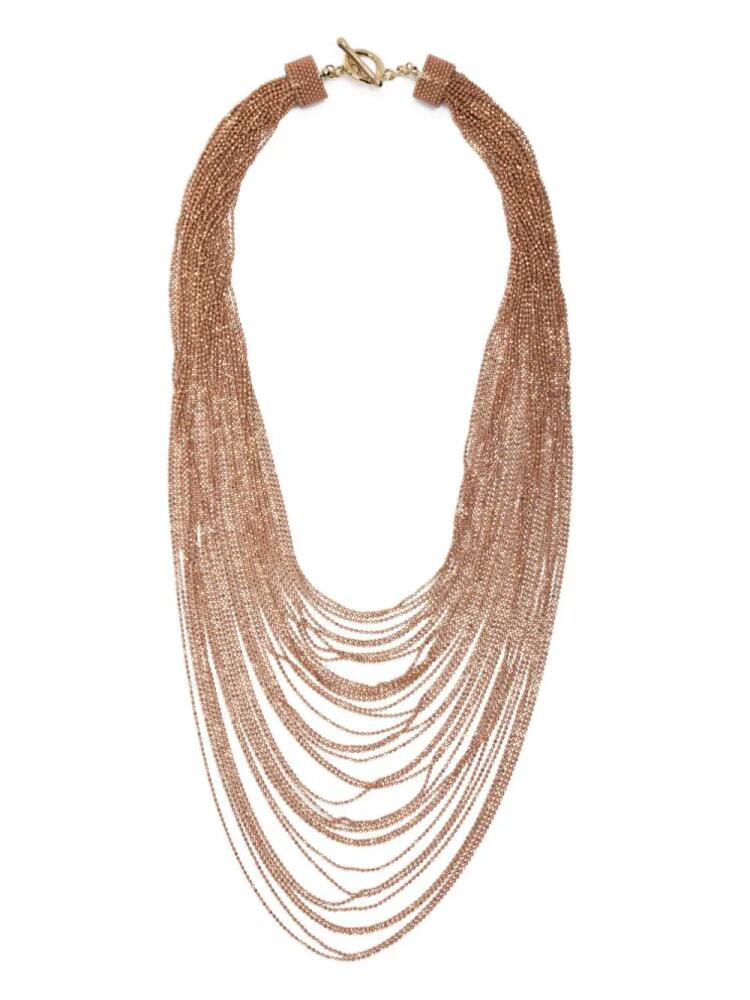 Fabiana Filippi multi-chain bead necklace - Pink Cover