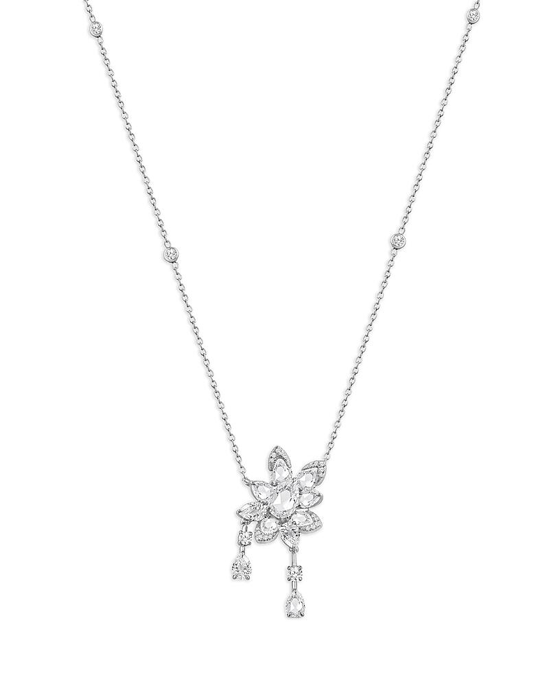 Harakh Diamond Flower Pendant Necklace in 18K White Gold, 1.95 ct. t. w., 16-20 Cover