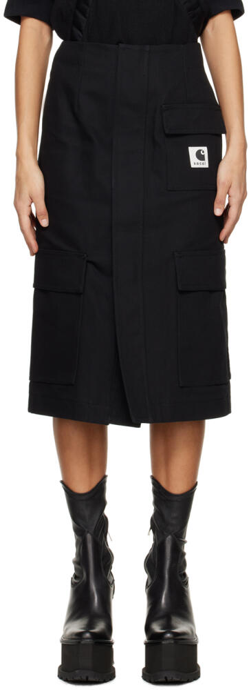 sacai Black Carhartt WIP Edition Midi Skirt Cover