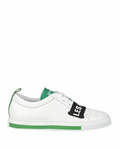 Les Hommes Man Sneakers White Leather Cover