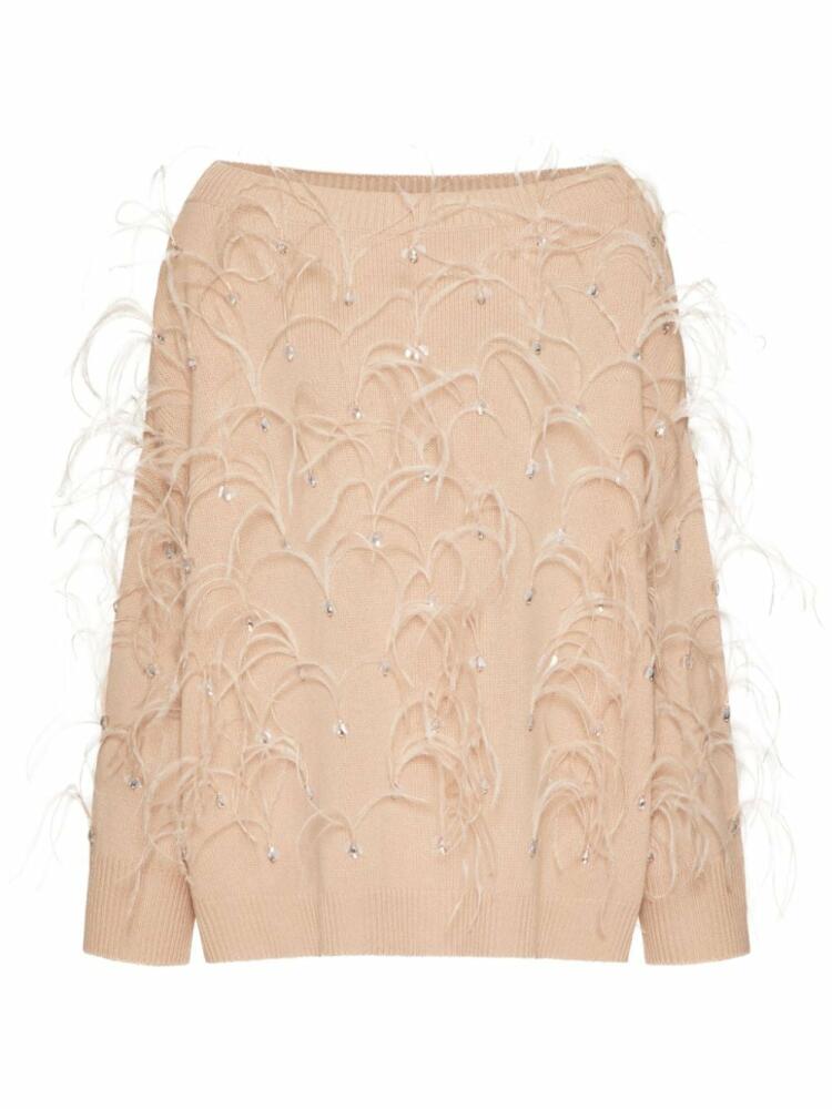 Valentino Garavani embroidered wool jumper - Neutrals Cover