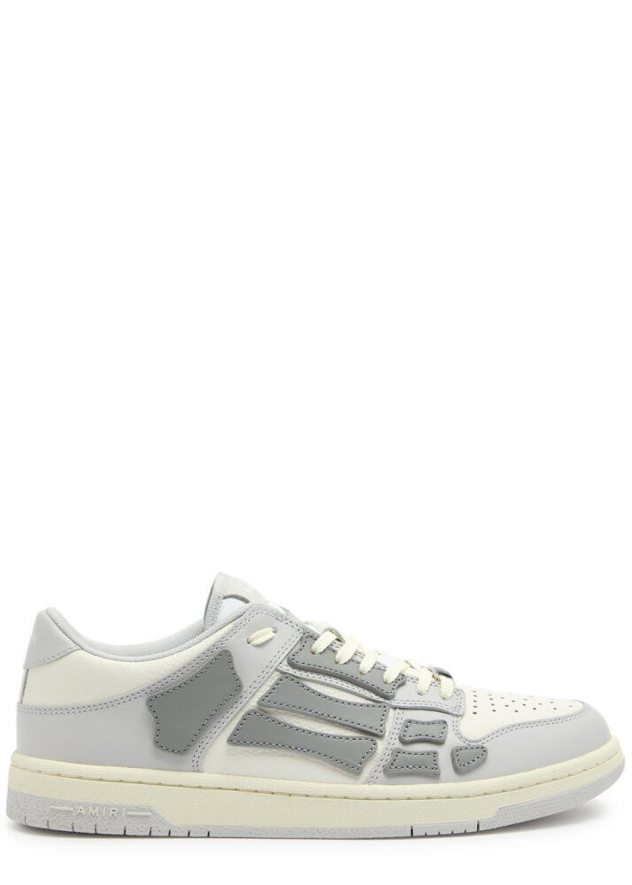 Amiri Skel Panelled Leather Sneakers - Grey Cover