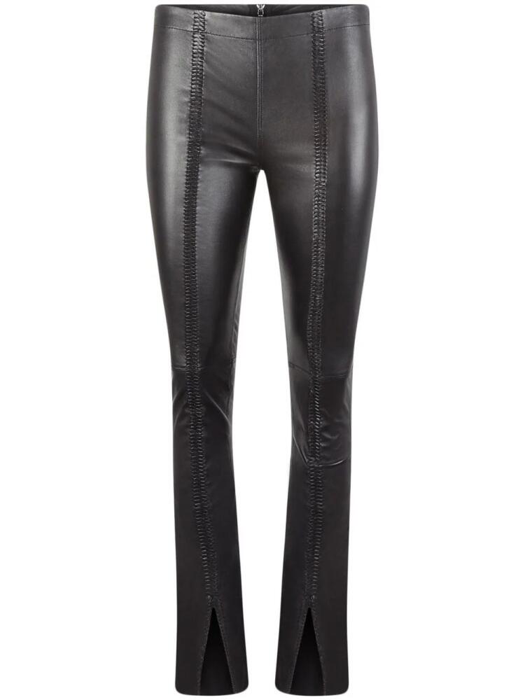 RTA Kaimi braid detailing leather trousers - Black Cover