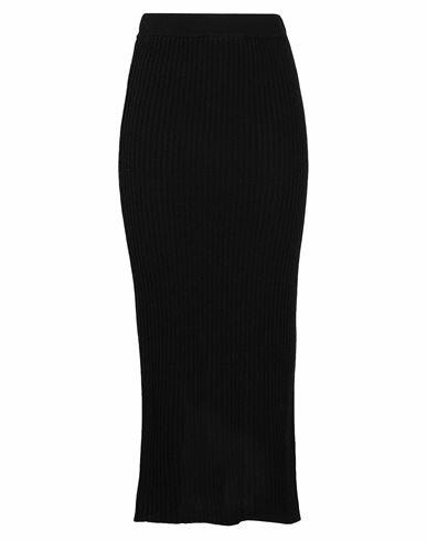 8 By Yoox Rib Knit Midi Pencil Skirt Woman Midi skirt Black Lyocell, Recycled polyamide, Recycled wool, Recycled cashmere Cover