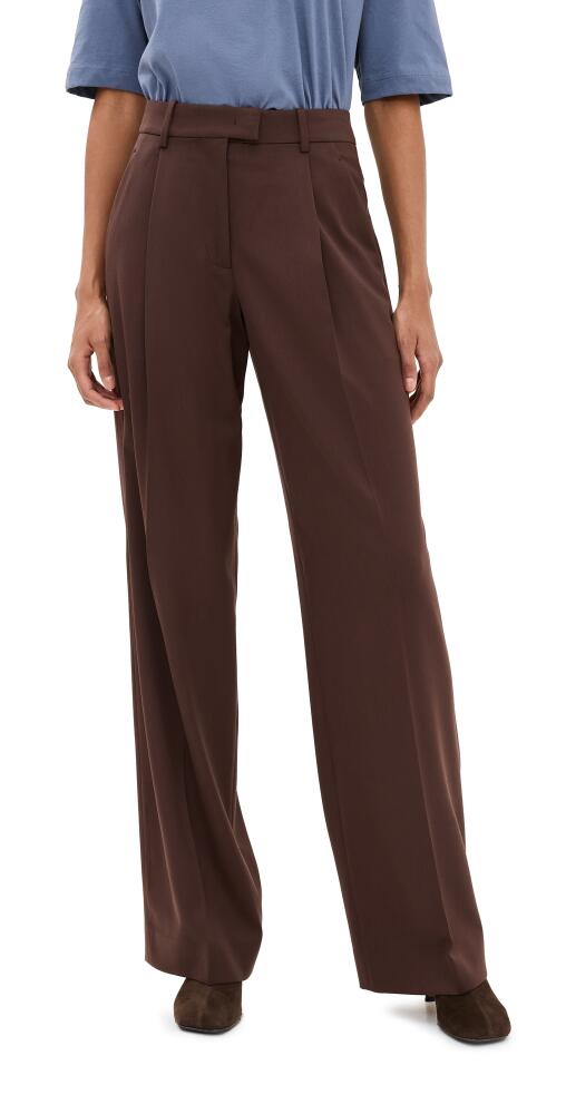 Another Tomorrow Relaxed Wide Leg Pants Chocolate Cover