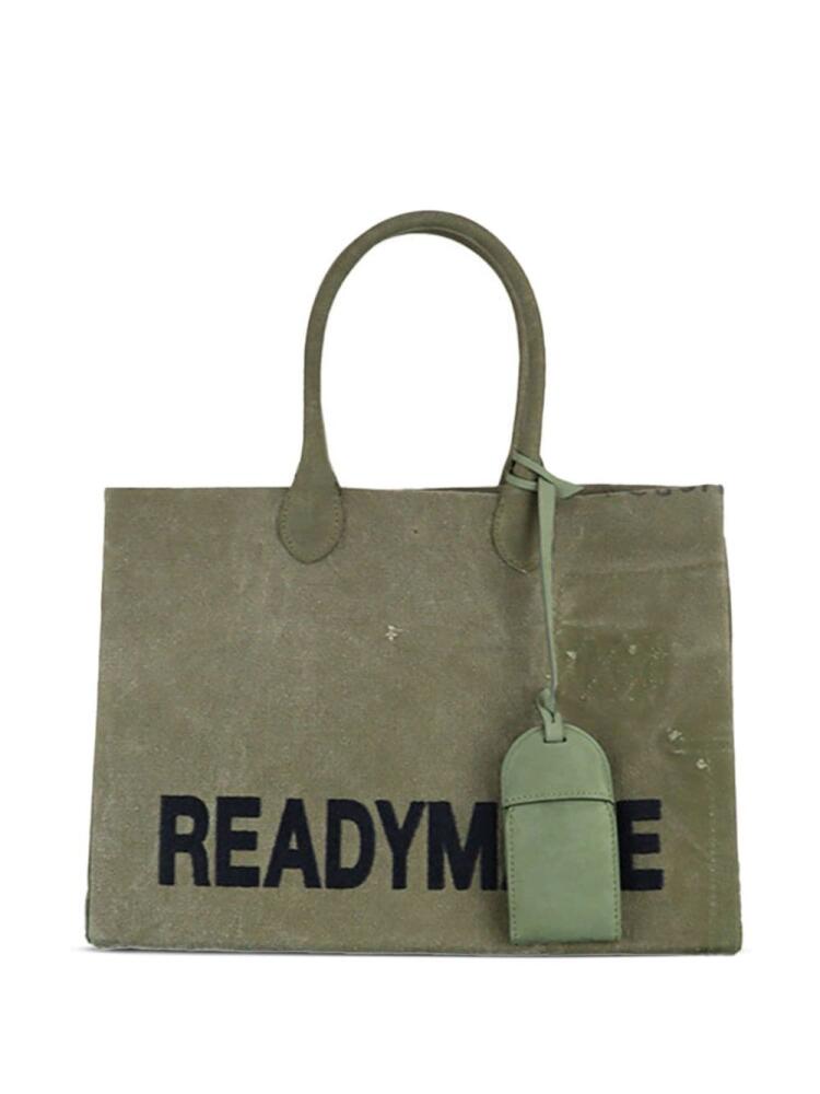 Readymade logo-print tote bag - Green Cover