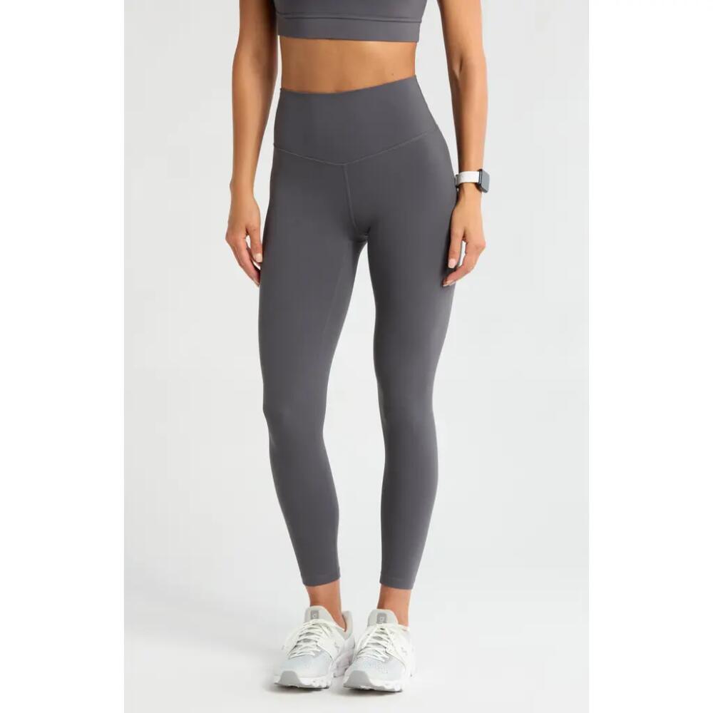 Zella Studio Luxe High Waist 7/8 Leggings in Grey Forged Cover