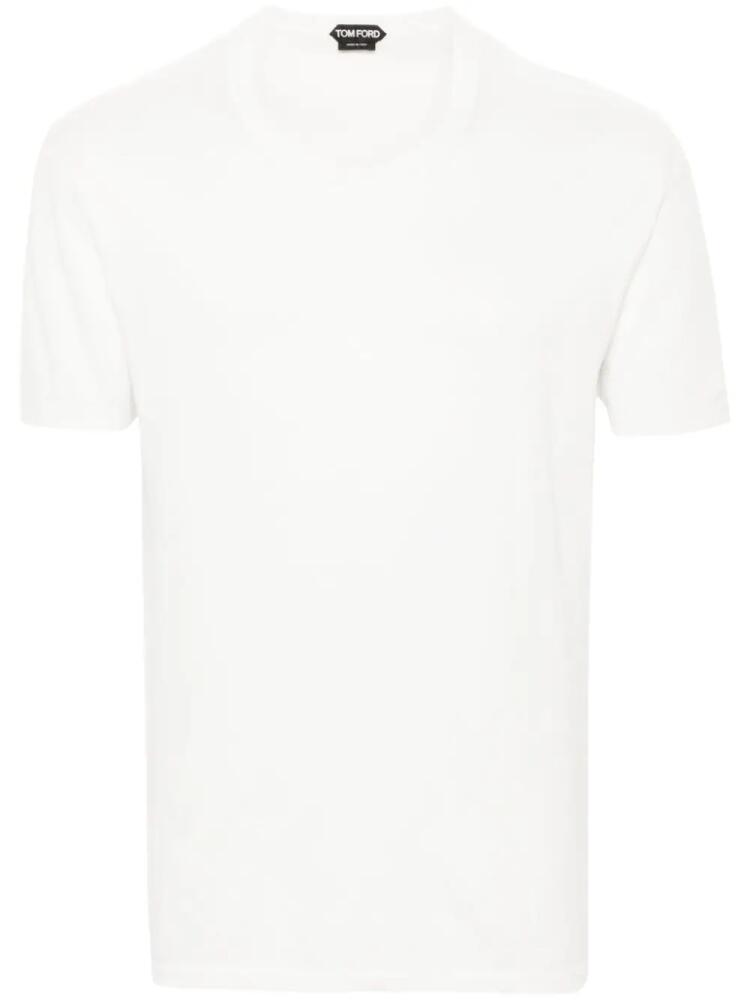 TOM FORD fine-ribbed cotton T-shirt - White Cover