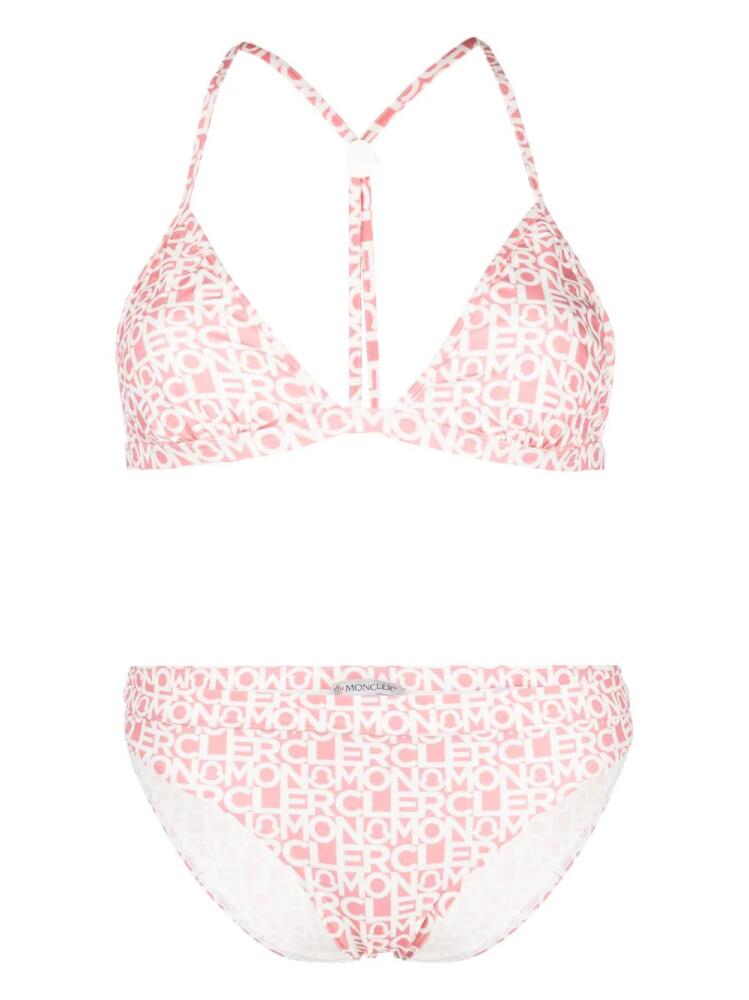 Moncler logo-print bikini - Pink Cover