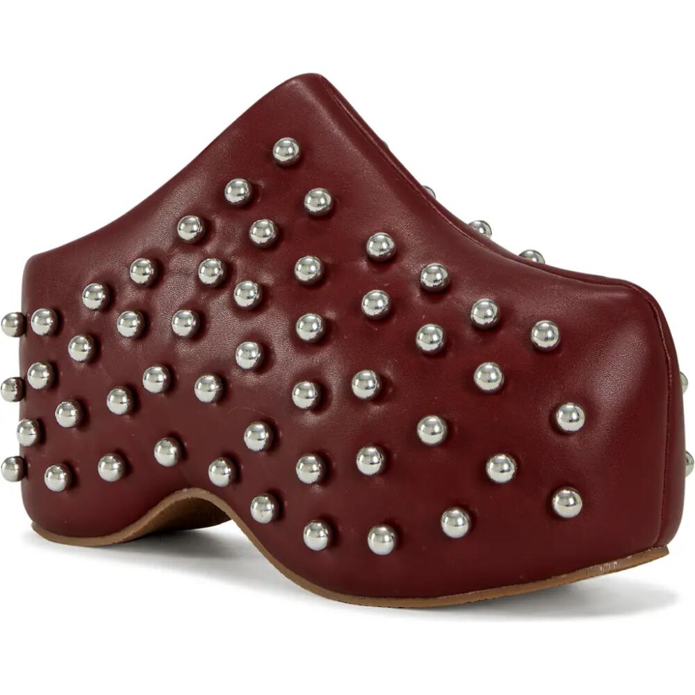 AZALEA WANG Romesco Studded Platform Clog in Burgundy Cover