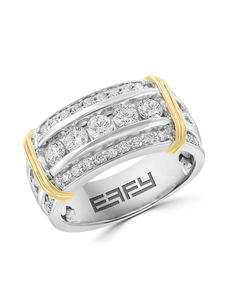 Effy Men's 14K Two Tone Gold & 1.68 TCW Lab Grown Diamond Ring Cover