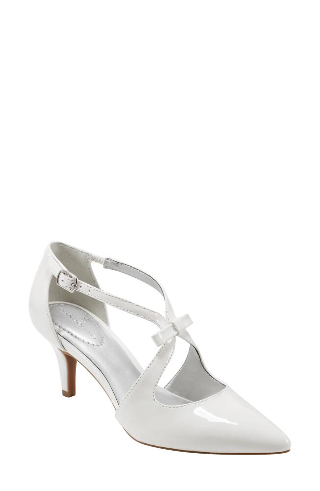 Bandolino Zeffer Kitten Heel Pump in Ivory Patent Cover