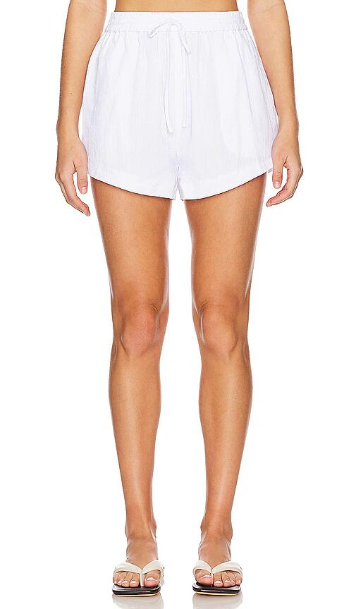 Seafolly Crinkle Short in White Cover