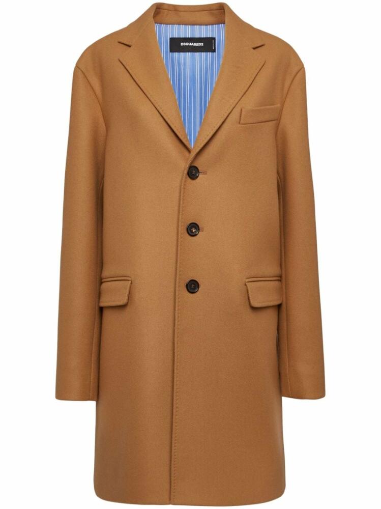 DSQUARED2 single-breasted coat - Brown Cover