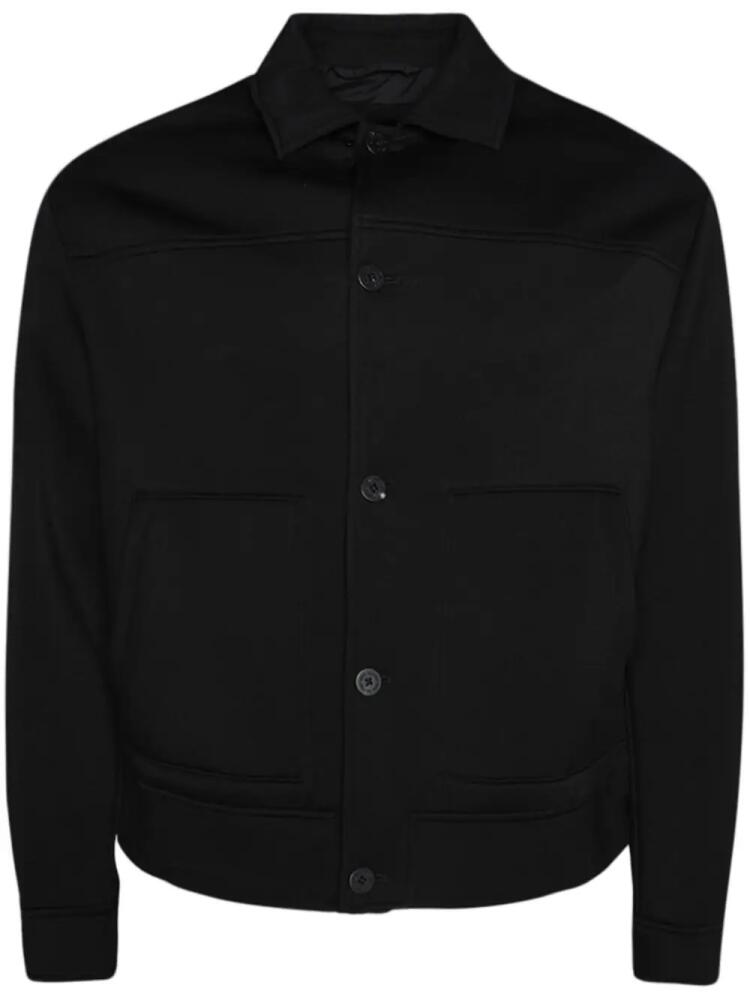 Neil Barrett mélange jersey shirt jacket - Black Cover