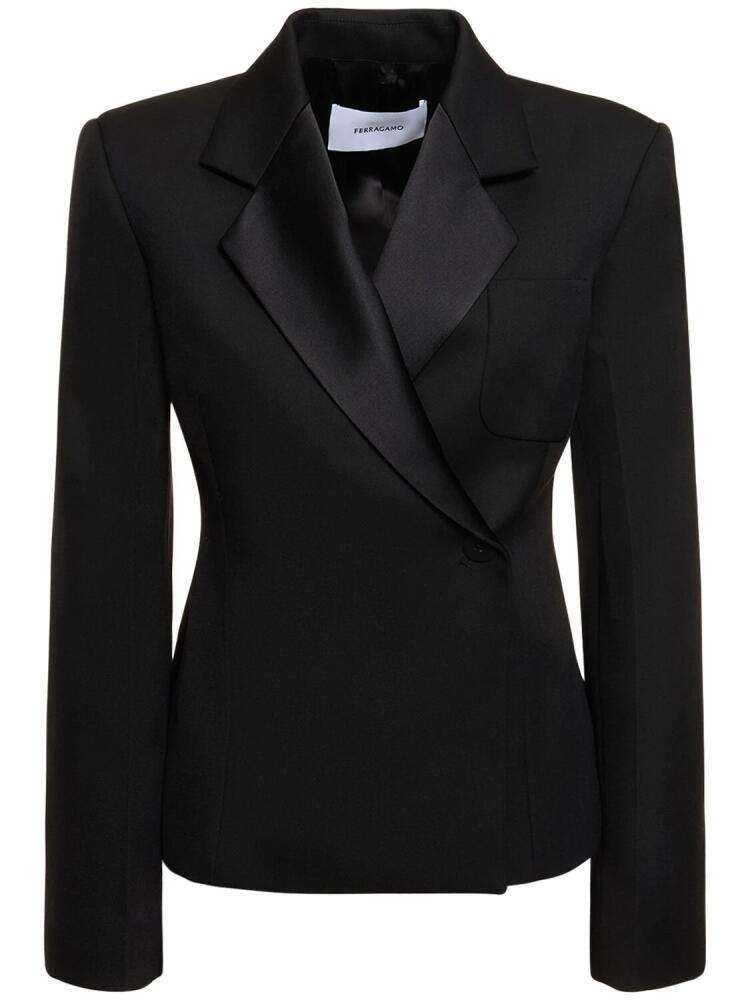 FERRAGAMO Tailored Single Breasted Wool Blazer Cover