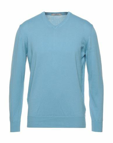 Tsd12 Man Sweater Sky blue Cotton Cover