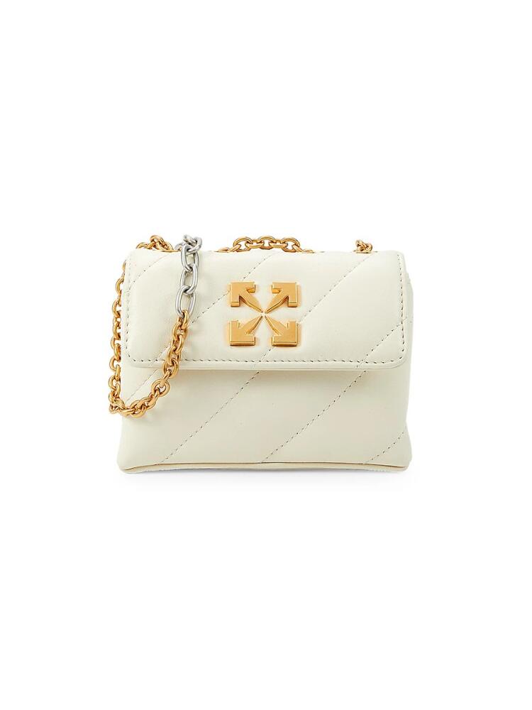 Off-White Women's Jackhammer Quilted Leather Chain Shoulder Bag - White Cover