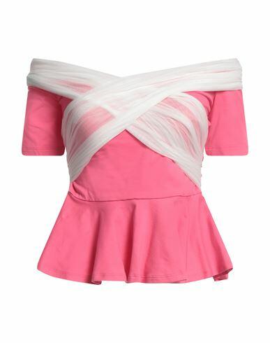 Vivetta Woman Top Pink Cotton, Elastane, Polyester Cover