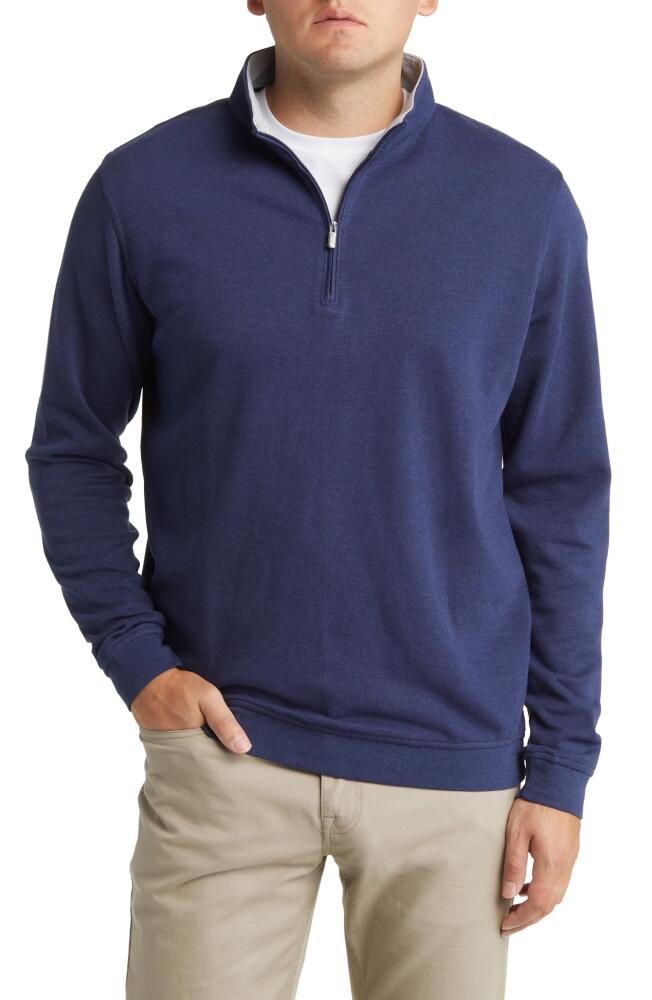 Peter Millar Comfort Interlock Quarter Zip Pullover in Navy Cover