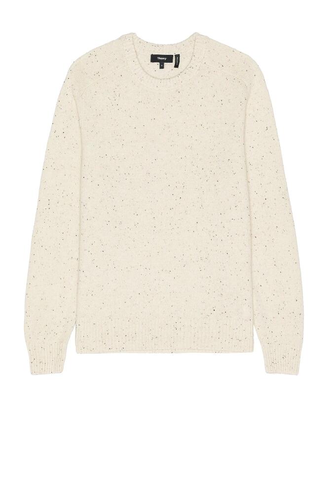 Theory Dinin Woolcash Donegal Sweater in Cream Cover