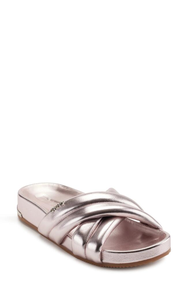 DKNY Crisscross Strap Slide Sandal in Dusty Rose Cover