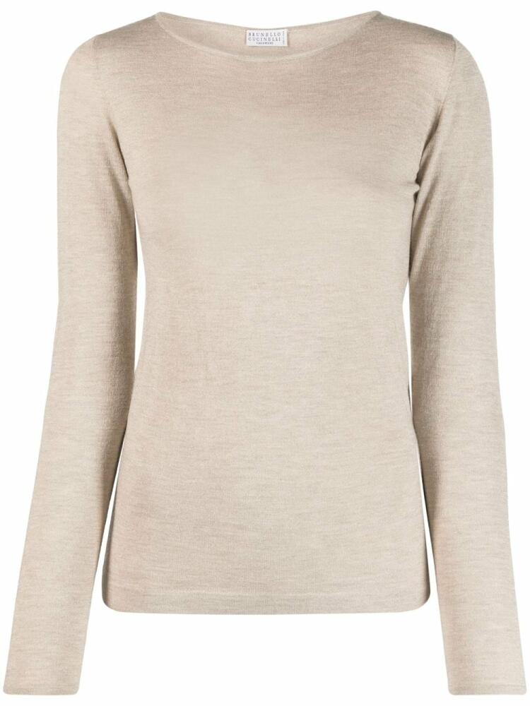 Brunello Cucinelli cashmere-blend jumper - Neutrals Cover