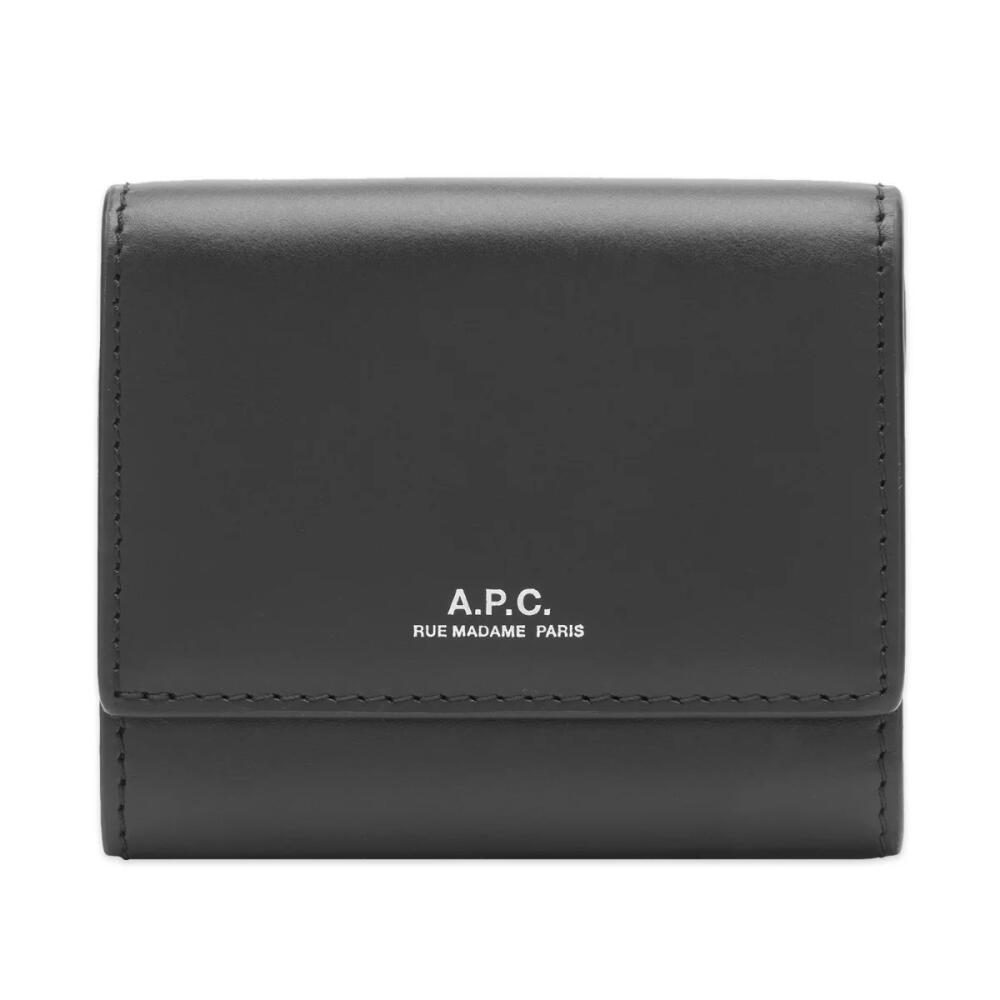 A.P.C. Men's Lois Compact Card Wallet in Black Cover