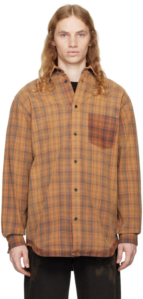 EGONlab Orange Tartan Overshirt Cover