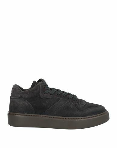 Doucal's Man Sneakers Lead Leather Cover