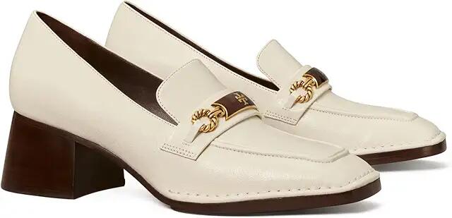 Tory Burch Perrine Heel Loafer 55 mm (New Ivory) Women's Shoes Cover