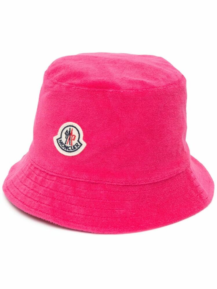 Moncler reversible logo-patch bucket hat - Pink Cover