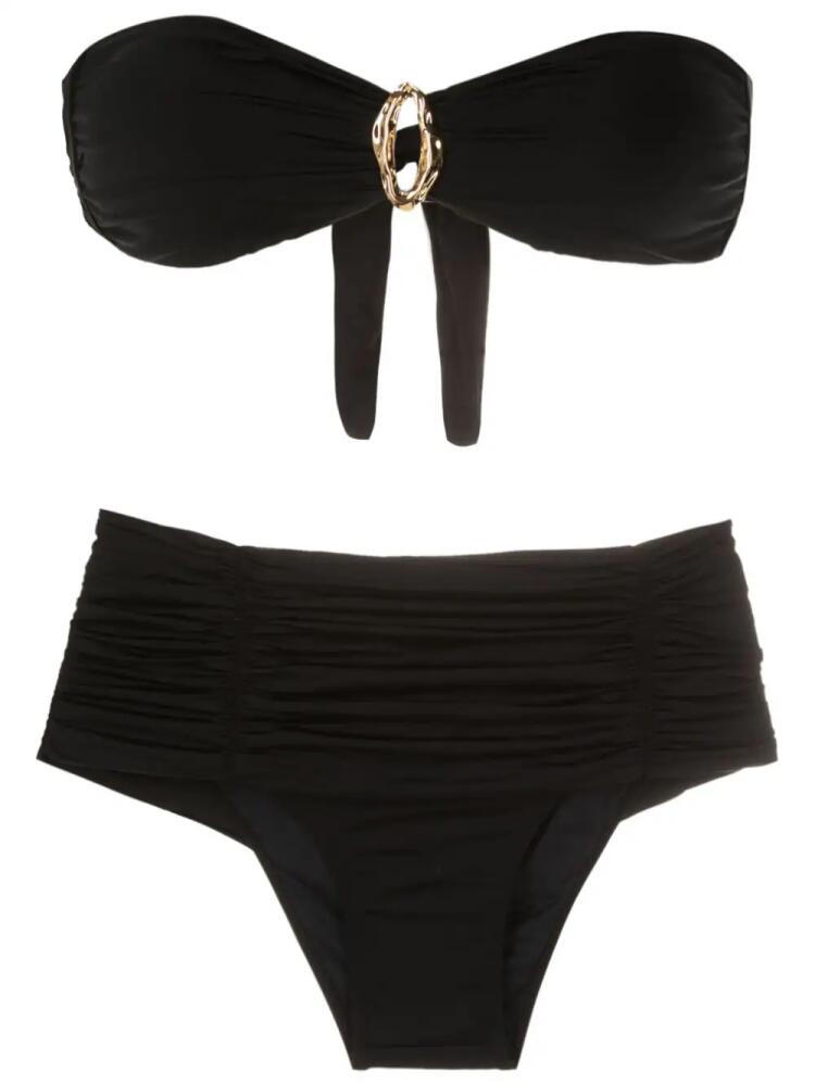 Brigitte strapless high-waisted bikini - Black Cover