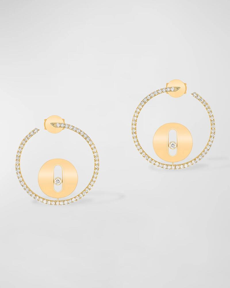 Messika Lucky Move 18K Yellow Gold Diamond Hoop Earrings Cover