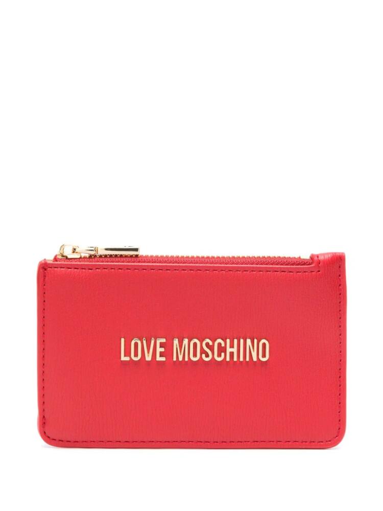 Love Moschino logo-plaque zip-up wallet - Red Cover