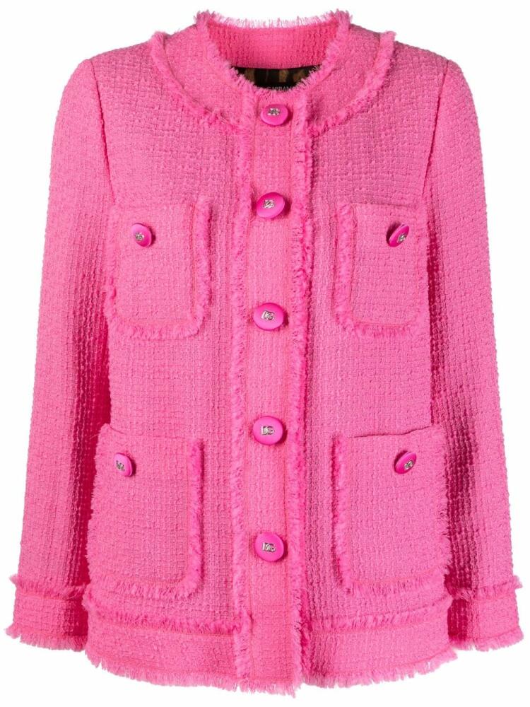 Dolce & Gabbana bouclé tweed jacket - Pink Cover