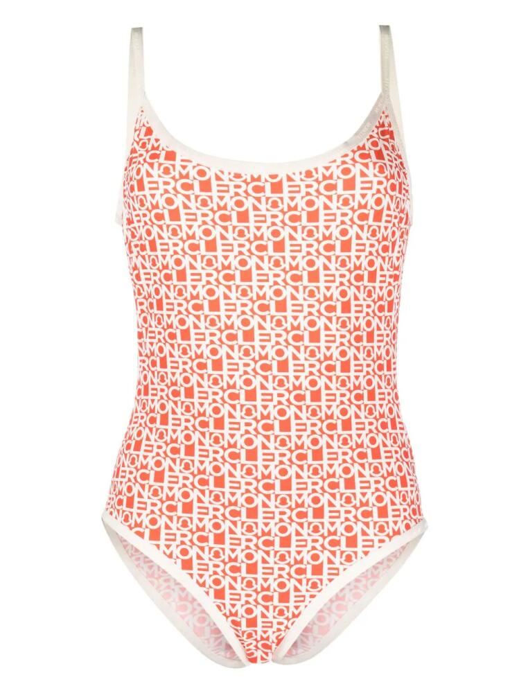 Moncler logo-print swimsuit - Orange Cover