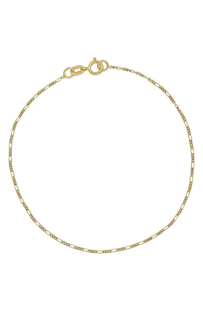 Bony Levy 14K Gold Figaro Chain Bracelet in 14K Yellow Gold Cover