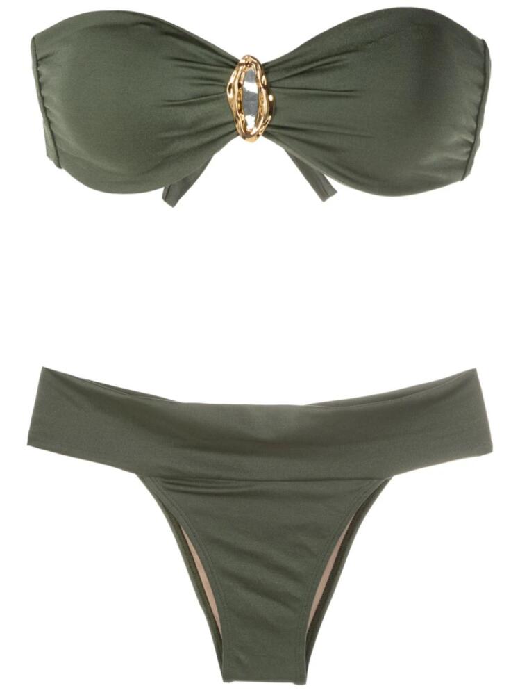 Brigitte strapless mid-rise bikini - Green Cover