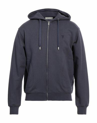 Trussardi Man Sweatshirt Navy blue Cotton, Elastane Cover