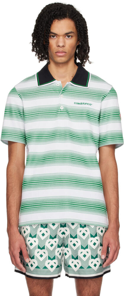 Casablanca White Gradient Stripe Polo Cover