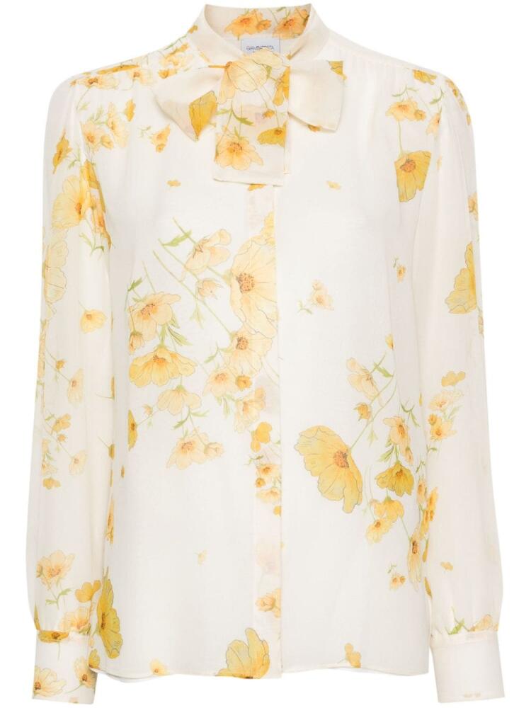 Giambattista Valli floral-print silk shirt - Neutrals Cover