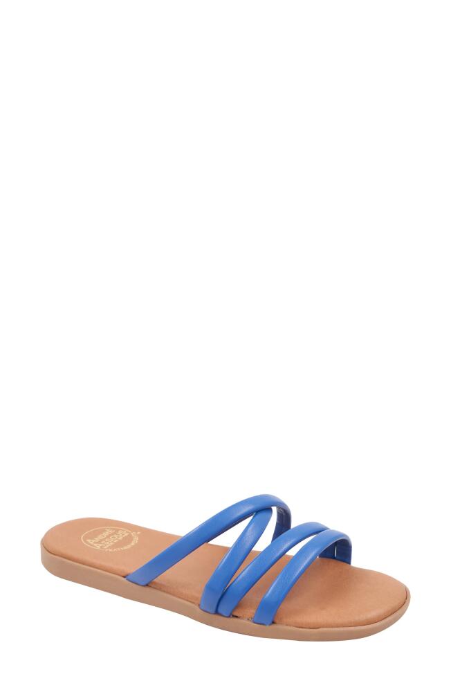 André Assous Pheonix Featherweights Slide Sandal in French Blue Cover