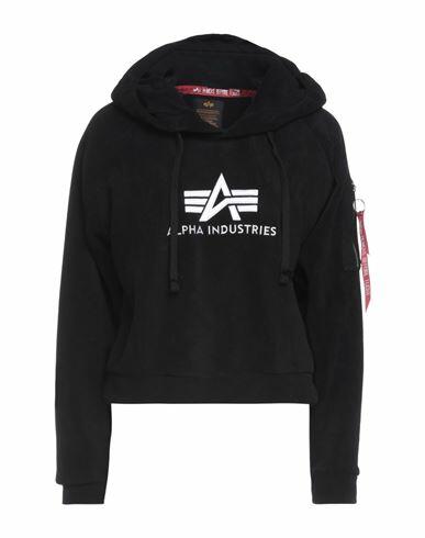 Alpha Industries Woman Sweatshirt Black Polyester Cover