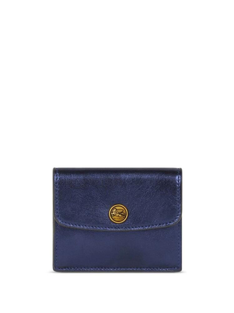 ETRO laminated leather cardholder - Blue Cover