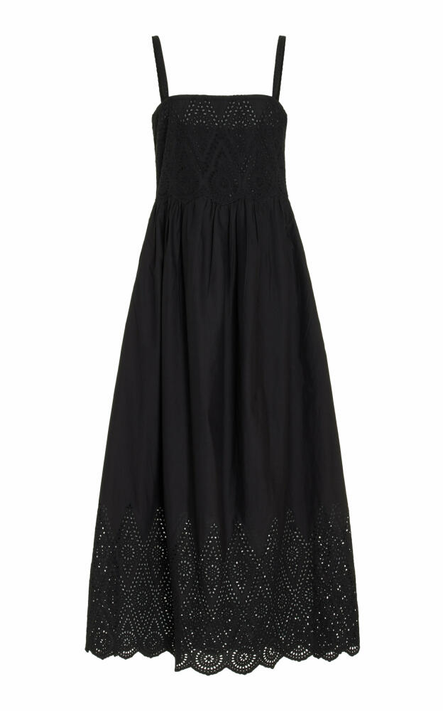 Posse - Louisa Broderie Anglaise Cotton Maxi Dress - Black Cover